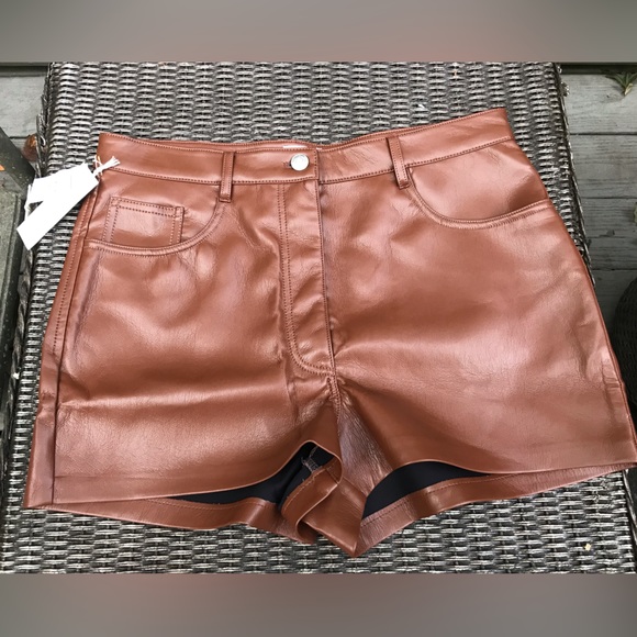 Women’s Vegan Leather Shorts